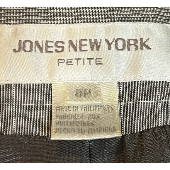 Jones New York Petite Gray Blazer Women's Size 8P Three Buttons, Lined - Picture 5 of 8